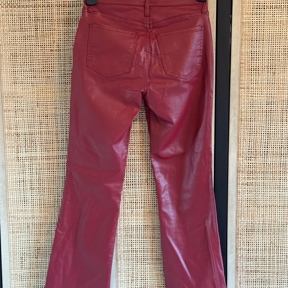 Kut from the Kloth Kelsey High-Rise Ankle Flare Red Coated Pant - Picture 2 of 12
